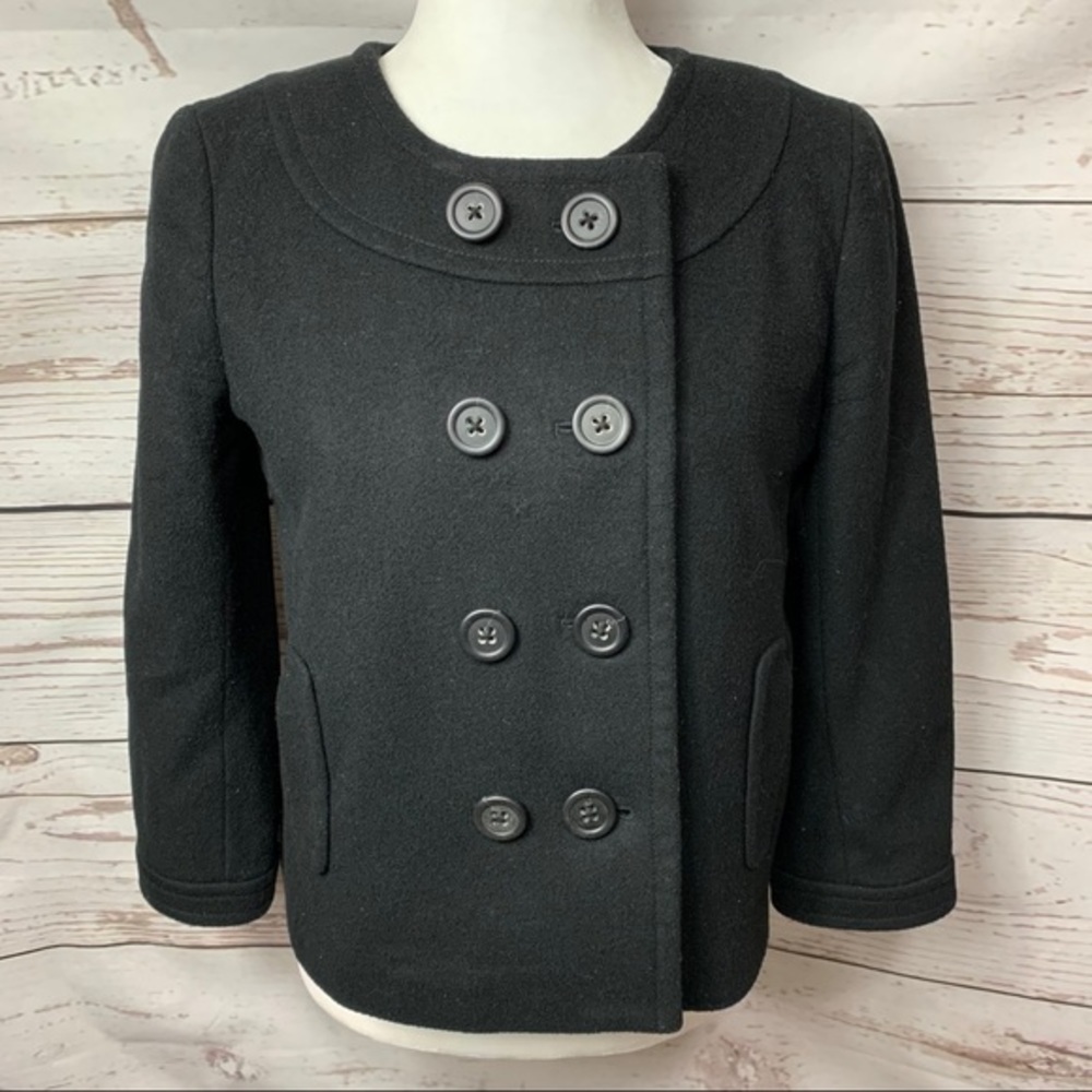 J. Crew Soft Wool Mix 3/4 Sleeve Peacoat